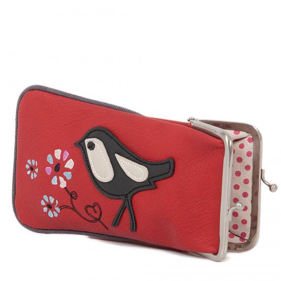 Glasses Case - Checked Birds (Red) designed in Australia by b.sirius