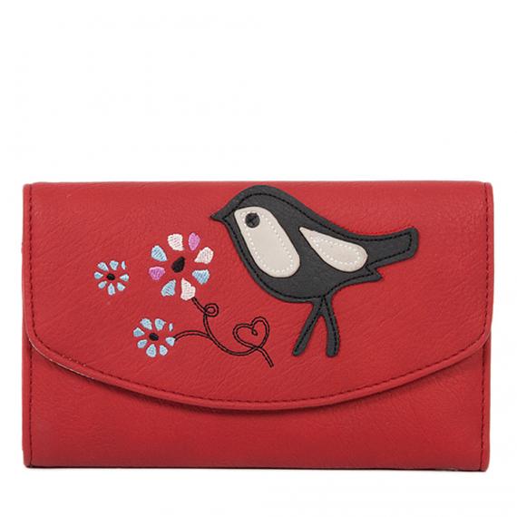 3 Fold Wallet - Checked Birds, designed in Australia by b.sirius