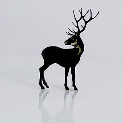 Elk Brooch - Black & Ivory by a skulk of foxes