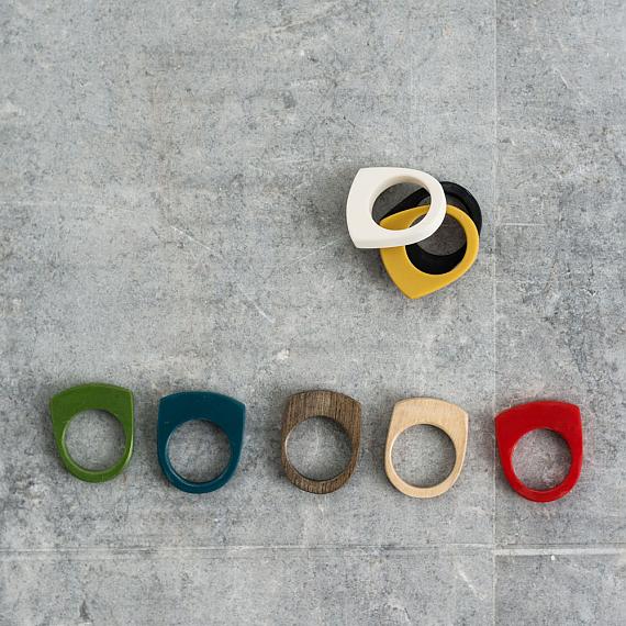 Stacking Resin Rings designed and made in Australia by mooku