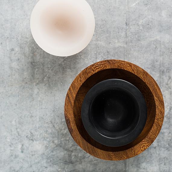 Trinket Bowl Black Resin - Small - designed in Melbourne by mooku