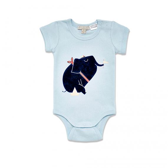 Nautical Elephant Baby Bodysuit designed in Australia by Wilson & Frenchy