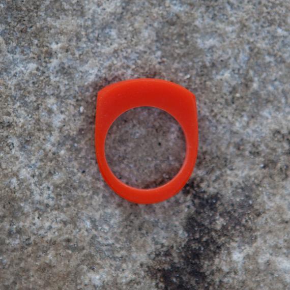Stacking Ring - Orange Resin - designed in Australia by mooku