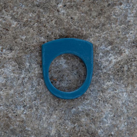 Stacking Ring - Steel Blue Resin - designed in Australia by mooku