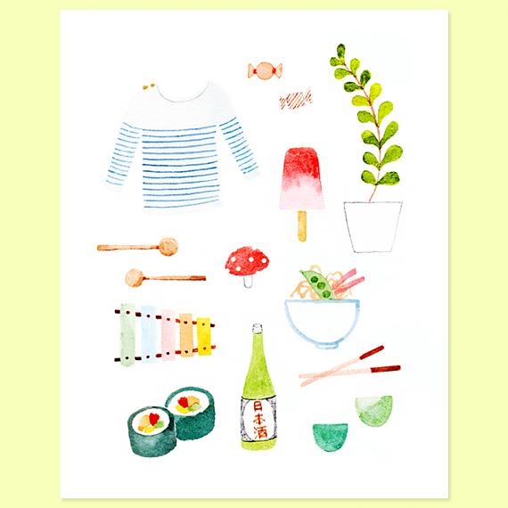 Summer in Japan A4 Print made in Australia by Amy Borrell
