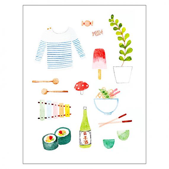 Summer in Japan A4 Print made in Australia by Amy Borrell