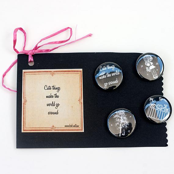 Cute Things Badge Set by Sonia Brit Designs for Bob Boutique