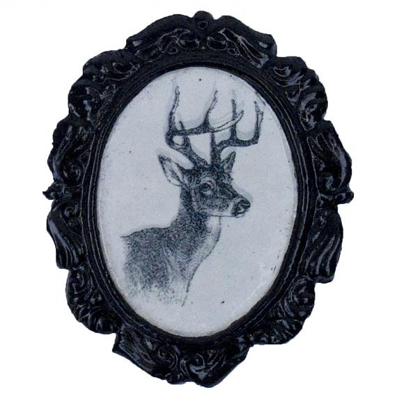 Stag Cameo Brooch by Button Tree