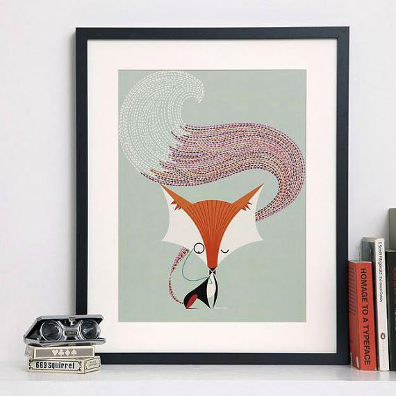 Fantastic Fox A3 Print by I Ended Up Here