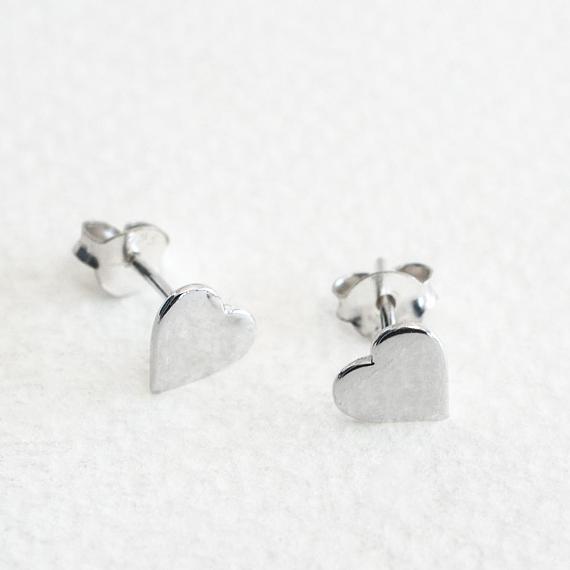 Childrens Stud Earrings - Silver Little Hearts - designed in Melbourne by LoveHate