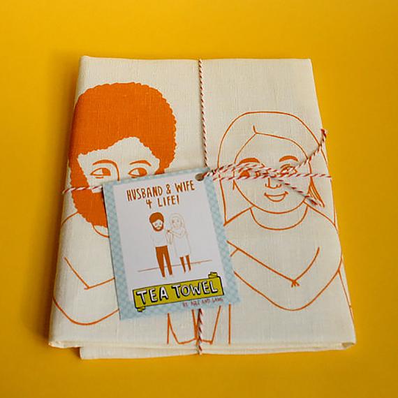 Tea Towel - Husband and Wife for Life - made in Melbourne by Able & Game