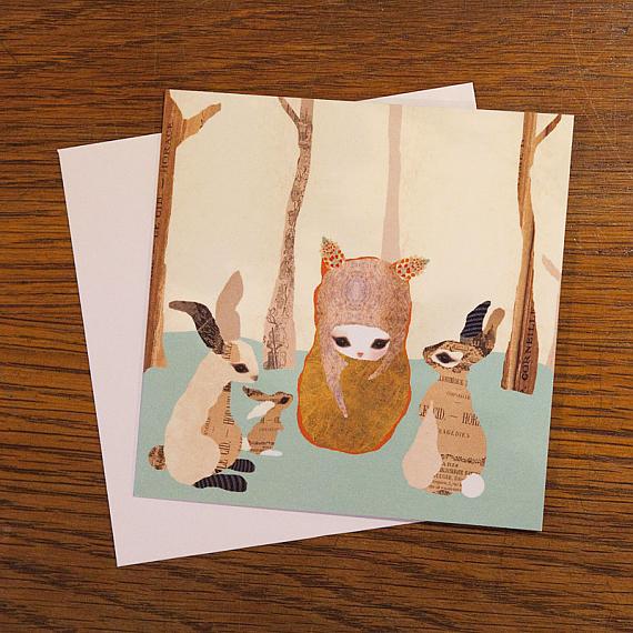 In The Woods Greeting Card by Schmooks