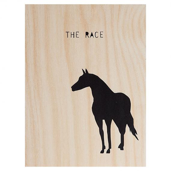 Horse The Race Print on Ply Black by me and amber