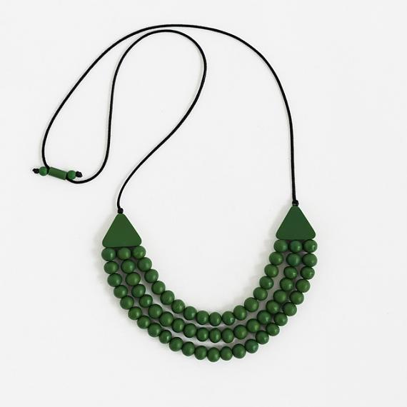 Matilda Necklace - Emerald Green Resin - handmade in Melbourne by mooku