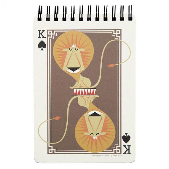 King of Clubs Lion Notebook by I Ended Up Here