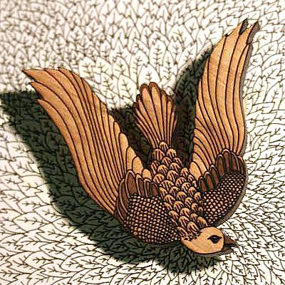 A Pigeon Brooch by Bonnie Poplar