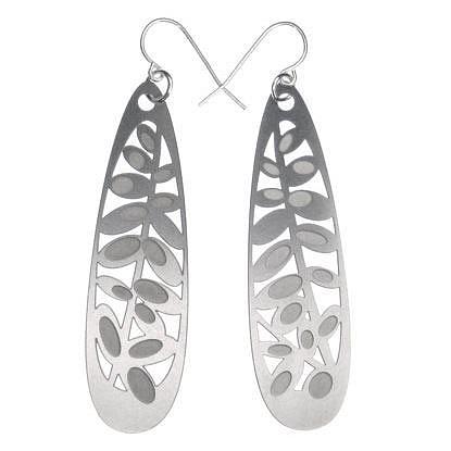 Succulent Stainless Steel Earrings by Polli