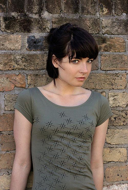 Pattern on Green T-shirt designed and made in Australia by Non-Fiction